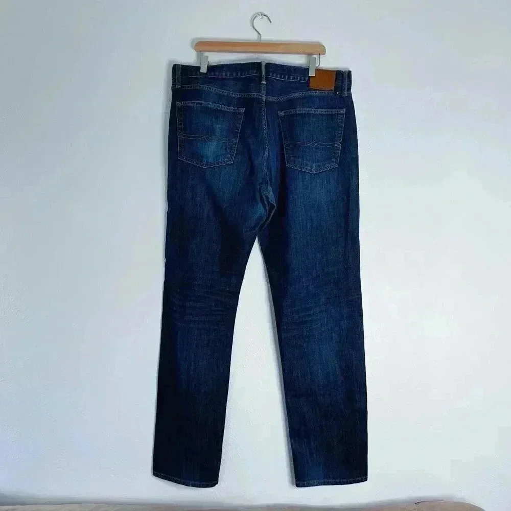 Lucky Brand Men's Medium-Dark Wash Straight Leg Jeans High Rise Size 38 x 34